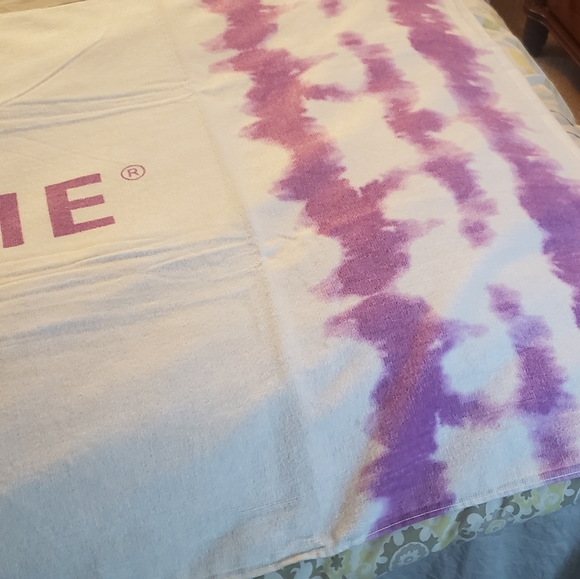 Miss Me purple tie- dye beach towel. - Picture 3 of 6